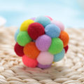 Miniatyrbilde 5 av 5: Ilder Pom Pom Leke, Fargerik Lett Plysj Myk Og Elastisk For Innendørs Interaksjon, Lek, Trening Og Tygging For Store Katter & Kattunger, GS