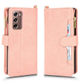 Miniatyrbilde 2 av 2: Fodral for Samsung Galaxy Z Fold 2 Cover Glidelås Magnetisk Lommebok Kortholder Pu Lær Flip Case Brun A Pink