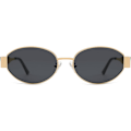Pikkukuva 2 / 5: SOJOS Retro Ovaali Aurinkolasit Naisille ja Miehille Trendikkäät Aurinkolasit Klassiset Sävyt UV400-Suoja SJ1217_SSDLV DB Gold-Grey Gold-Grey