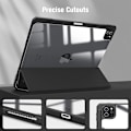 Miniatyrbillede 5 af 11: iPad Pro 12,9-tommer (2024) M4 gennemsigtig akryl iPad beskyttelsesetui Gray Marble iPad Pro 12.9 (2024) M4