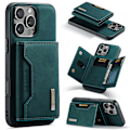Miniatyrbilde 7 av 11: iPhone magnetisk kortholder beskyttende deksel, magnet split mobiltelefon deksel Combination-Brown IP14 Pro Max