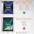 Pikkukuva 2 / 11: iPad Pro 12.9-tuumainen (2024) M4 Läpinäkyvä akryyli iPad suojakotelo Dark Night Green iPad Pro 12.9 (2024) M4