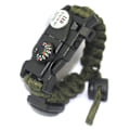 Miniatyrbilde 1 av 7: Overlevelse Paracord Armbånd, Ildstarter, Vanntett SOS Lys, Kompass, Fløyte, 20 i 1, Utendørs Ultimate Tactical Survival Gear Set, Gave blå Armégrön