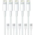 5-pack 1m Lightning-laddare kompatibla med iPhone Xs/Max/X/8/7/6/5SE/5S iOS 12