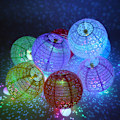 Miniatyrbild 7 av 11: Ihålig lykta Vattentät lykta vårfestival Lykta Bärbar LED-lysande runda melonlyktor för festivaler Orange - 30CM