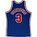 Miniatyrbilde 2 av 3: Mitchell & Ness New Jersey Nets Drazen Petrovic wingman trøye Royal S