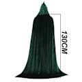 Miniatyrbillede 2 af 5: Unisex dragt med hætte i fuld længde Dark green 130cm