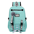 Miniatyrbild 3 av 5: Ryggsäck Skolväskor För tjejer Nylon Vattentät College Ryggsäck Mode Casual Light Green