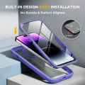 Miniatyrbild 3 av 8: Miracase Glass Series Designad för iPhone 14 Pro Max Case 6,7 tum, [2023 Upgrade] Bumper Case med inbyggd 9H härdat glas Scr Purple