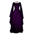 Pikkukuva 1 / 7: Halloween Keskiaikainen Pitkä Maksimekko Goottilainen Cosplay Asu purple