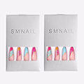 Pikkukuva 4 / 4: Press On Nails Pitkät Tekokynnet Vaaleanpunainen Kiiltävä Akryyli