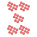Miniatyrbild 3 av 5: 1/2/3/5 10x Barber Frisör Sax Sax Finger Ring Red 10 pcs 5PCS