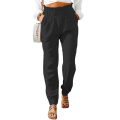 Miniatyrbillede 1 af 4: Dame Rynket Stretch Harem Bukser Black M