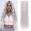 Miniatyrbilde 1 av 5: Clip In Hair Extensions. 6 stk Krøllete 24\" lang syntet