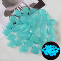 Miniatyrbilde 2 av 3: Glow in The Dark Rocks Glødende akvarium Pebbles Hage Akvarium Steiner 200STK Light blue