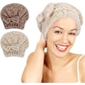 Miniatyrbild 1 av 5: 2-pack (kaffe & brunt) Hårtorkhanddukar i mikrofiber, Super Abso