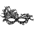 Miniatyrbild 1 av 5: Maskerad mask för kvinnor Party Evening Mask Bar Kostymer black