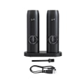 Miniatyrbilde 2 av 5: 1/2/3 Elektronisk Pepperkvern USB Oppladbar Justerbar Double with base 1Set