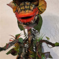 Miniatyrbild 3 av 6: Skräck Piranha Blomsterträdgård Staty Kannibal Växtfigurer Konstgjorda Chompers Lik Blomma Harts Skulptur Halloween Skrämmande rekvisita