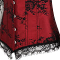 Miniatyrbilde 5 av 5: Korsetter for kvinner Overbust Bustier Topp Gotisk Sexy Skulder 8127red 6XL