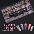Miniatyrbillede 1 af 11: Uregelmæssige Rhinestones Flatback Negle Juveler 3D-dekorationer Diamantlignende sten Gems Sæt til Neglekunst DIY Flat Strass 16