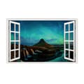 43.5x70cm Simulering Fönsterdekal - Aurora Landskap 3D Väggmålning