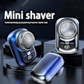 Miniatyrbillede 3 af 11: 1st bærbar barbermaskine til mænd Elektrisk genopladelig barbermaskine Gradient Blue One-size