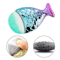 Miniatyrbild 3 av 4: Sjöjungfrusminkborste, Foundation Brush Powder Blush Foundation, Sminkborste, Sjöjungfrusminkborste med ask, Fishtail Sminkborste Shape2