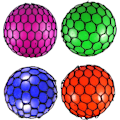 Miniatyrbillede 3 af 7: 2-Pak Stressbold Squeeze Brain Ball Stress Relax Klemmebold 7,5cm multicolor