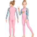 Miniatyrbillede 10 af 11: Børn Helkrops Langærmet Badedragt Børn Solbeskyttende Surf Svømning Pink XL