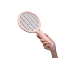 Miniatyrbillede 1 af 5: Elektrisk fluesmækker, Mini 2 i 1 Smart Bug Zapper med USB opladningsbar base, kraftfuld myggefældelampe og fluedræber med 3-lags sikkerhed M Pink