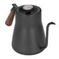 Miniatyrbillede 3 af 5: 850 ml Pour Over Kaffekedel med Termometer Rustfrit Stål Svanehals Kaffekande med Træhåndtag