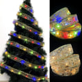 Miniatyrbild 3 av 3: 4/5/10/30m Juldekoration Dubbelvägg LED Light Bar Colorful Light Gold(5M)