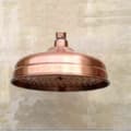Kobber Brusehoved, 20 cm (8 tommer) Diameter, Højtryks Fast Brusehoved Med Justerbar Vinkel Brusehoved Regn