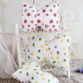 Miniatyrbilde 3 av 5: Trykt bomullsrosett Kastepute Jentete Soveromsdekorasjon Sofa Pute Seng Jordbær Ananas Mønster Rosett Sovepute