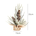 Miniatyrbilde 2 av 5: Bordplate mini juletre grener med kongler for dekorasjon