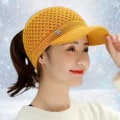 Miniatyrbild 4 av 4: Stickad mössa Tom topp plyschfoder Casual Toppad Stretchig Håll dig varm Enfärgad Höst Vinter Dam Cap för utomhusbruk Royal Blue