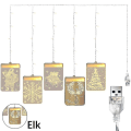 Miniatyrbilde 1 av 5: 3D hengelampe Juledekorasjon LED lysslynge rom d