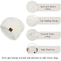 Miniatyrbillede 3 af 5: Huer Dame Satinforet Hue Vinterhatte Til Kvinder Silkeforet Slouchy Beanie Til Vinter Varm Strikket Hue med Opsmøg