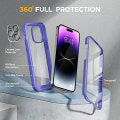 Miniatyrbild 2 av 8: Miracase Glass Series Designad för iPhone 14 Pro Max Case 6,7 tum, [2023 Upgrade] Bumper Case med inbyggd 9H härdat glas Scr Purple