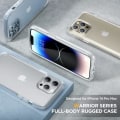 Miniatyrbild 7 av 8: Miracase Glass Series Designad för iPhone 14 Pro Max Case 6,7 tum, [2023 Upgrade] Bumper Case med inbyggd 9H härdat glas Scr Matte Clear