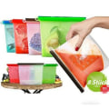 Miniatyrbild 1 av 10: Förpackning med 8 Kök Fresh Zip Lock PAG Återanvändbar Silikon Frys Förvaring Ziplock Påsar Vacuum Fresh