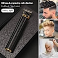 Miniatyrbild 9 av 11: Elektrisk Hårklippare Trimmer USB Uppladdningsbar Razor Clipper Sha gold 1 set