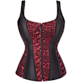 Pikkukuva 1 / 5: Korsetit naisille Overbust Bustier Top Gothic exy houlder Red 2928 S