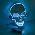 Miniatyrbillede 1 af 5: Halloween-maske LED, dødningehovedmaske, ufarlig LED-maske med 3 blink