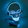 Pikkukuva 1 / 5: Halloween-naamio LED, pääkallonaamio, vaaraton LED-naamio 3 salamalla
