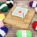 Miniatyrbild 5 av 5: Blockeringsbräda, blockeringsbrädor för virkning, rutor blockeringsbräda för stickning och virkprojekt Handgjord stickning med stickbas i trä 7.7 inches