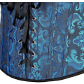 Miniatyrbilde 4 av 5: Korsetter for kvinner Overbust Bustier Topp Gotisk Sexy Skulder Blue6806 XL