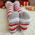Pikkukuva 3 / 6: Naisten Fuzzy Socks Tossut Pehmeät Fleece Mukavat pehmosukat aikuisille Little Bear