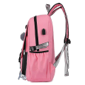 Miniatyrbild 3 av 5: Ryggsäck Skolväskor För tjejer Nylon Vattentät College Ryggsäck Mode Casual Pink